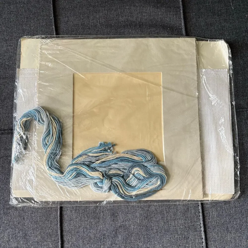 Sea Star 2524 Blue Pastel Vintage Needlepoint Kit by The Creative Circle - 1988